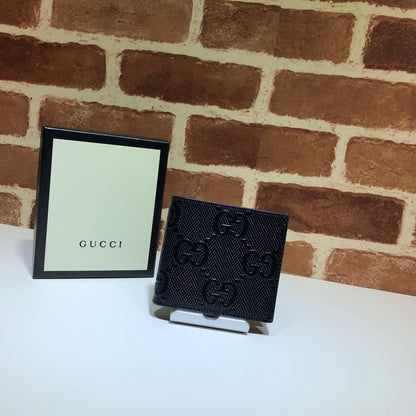 Gucci Textured Leather GG Embossed Bifold Wallet