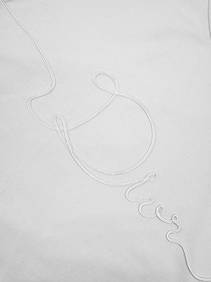 Dior Ribbon T-Shirt "White Cotton Jersey"