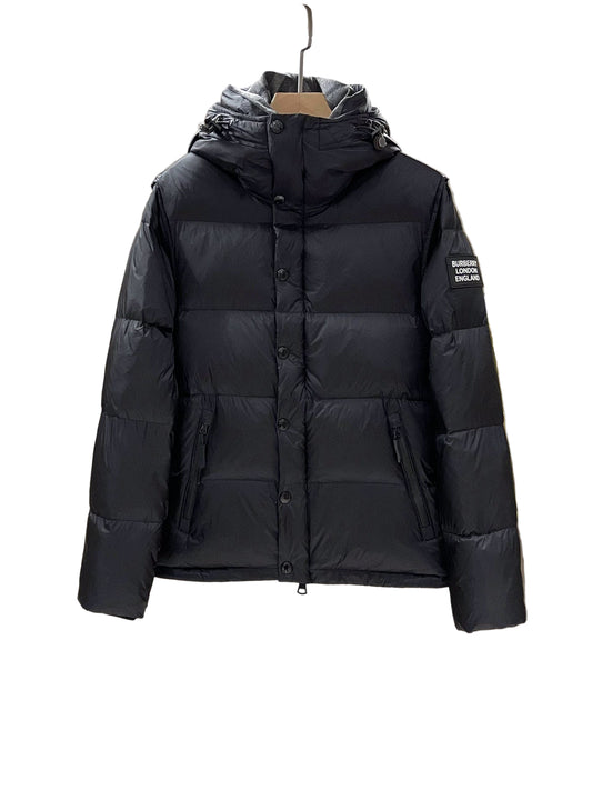 Burberry Lockwell Detachable Sleeve Down Jacket "Black"
