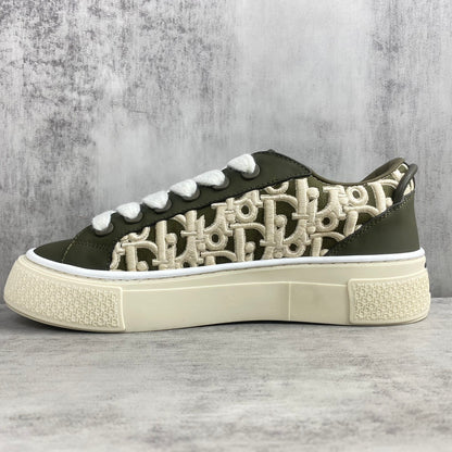 Dior B33  "Khaki Oblique Embroidery"