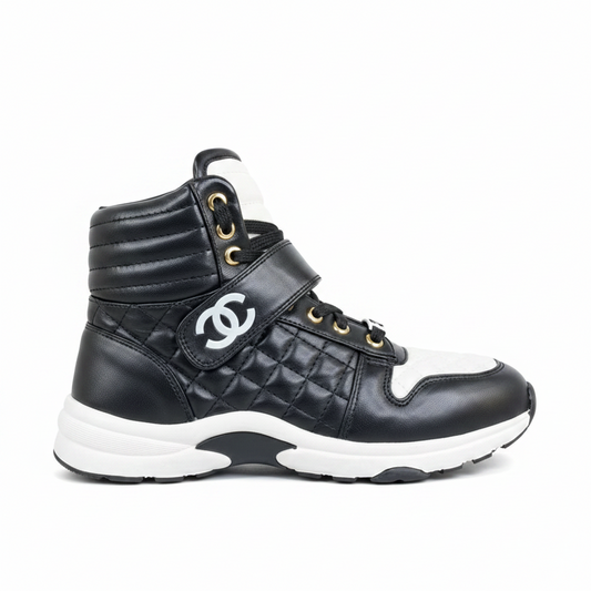 Chanel Interlocking CC High-Top Strap "Black-White"