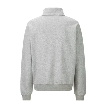 Dior CD Icon Half-Zip Sweatshirt "Gray Cotton Fleece"
