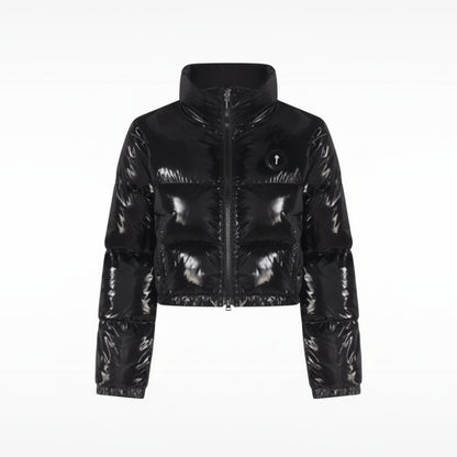 Trapstar Short Irongate Down Jacket "Shiny Black"