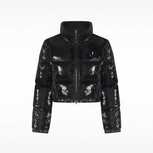 Trapstar Short Irongate Down Jacket "Shiny Black"