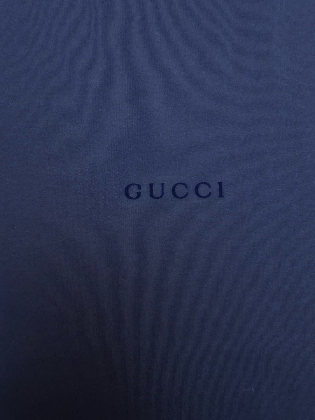 Gucci Cotton Silk Jersey T-shirt "Dark Blue"