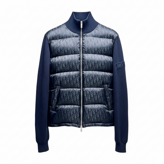 Dior Oblique Jacket Virgin Wool Knit "Navy Blue"