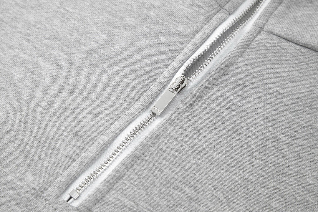 Dior CD Icon Half-Zip Sweatshirt "Gray Cotton Fleece"