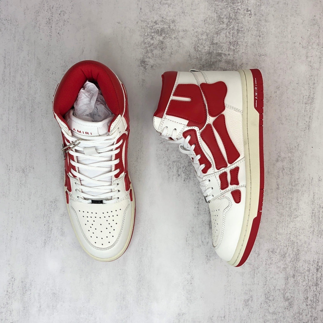 Amiri Skel Top High "White-Red"