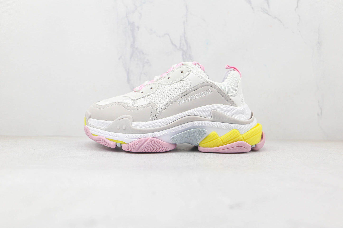 Balenciaga Triple S "Grey-Pink-Yellow"