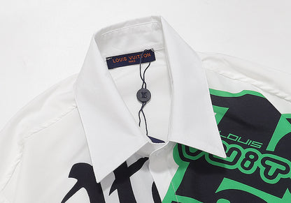 Louis Vuitton Cartoon Alien Graphic Shirt "White"
