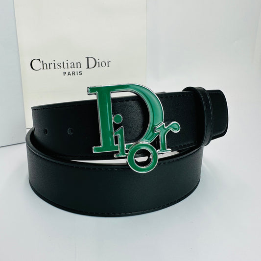 Dior Leather Belt "Black-Green"