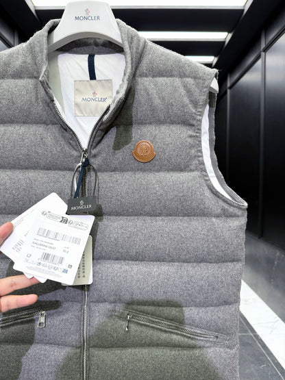 Moncler Gallienne Cashmere Down Vest "Grey"