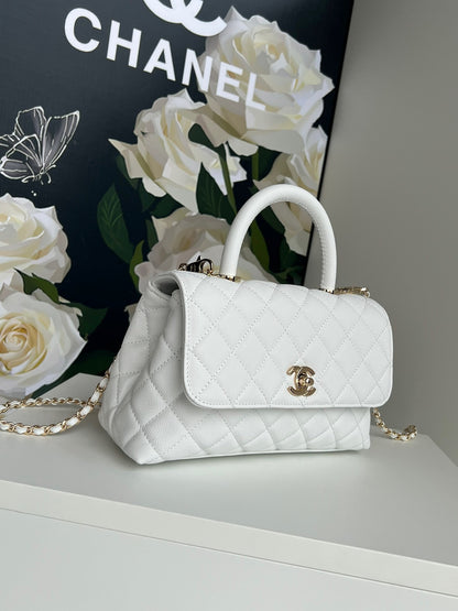 Chanel Cavier Leather Large Flap Bag With Top Handle