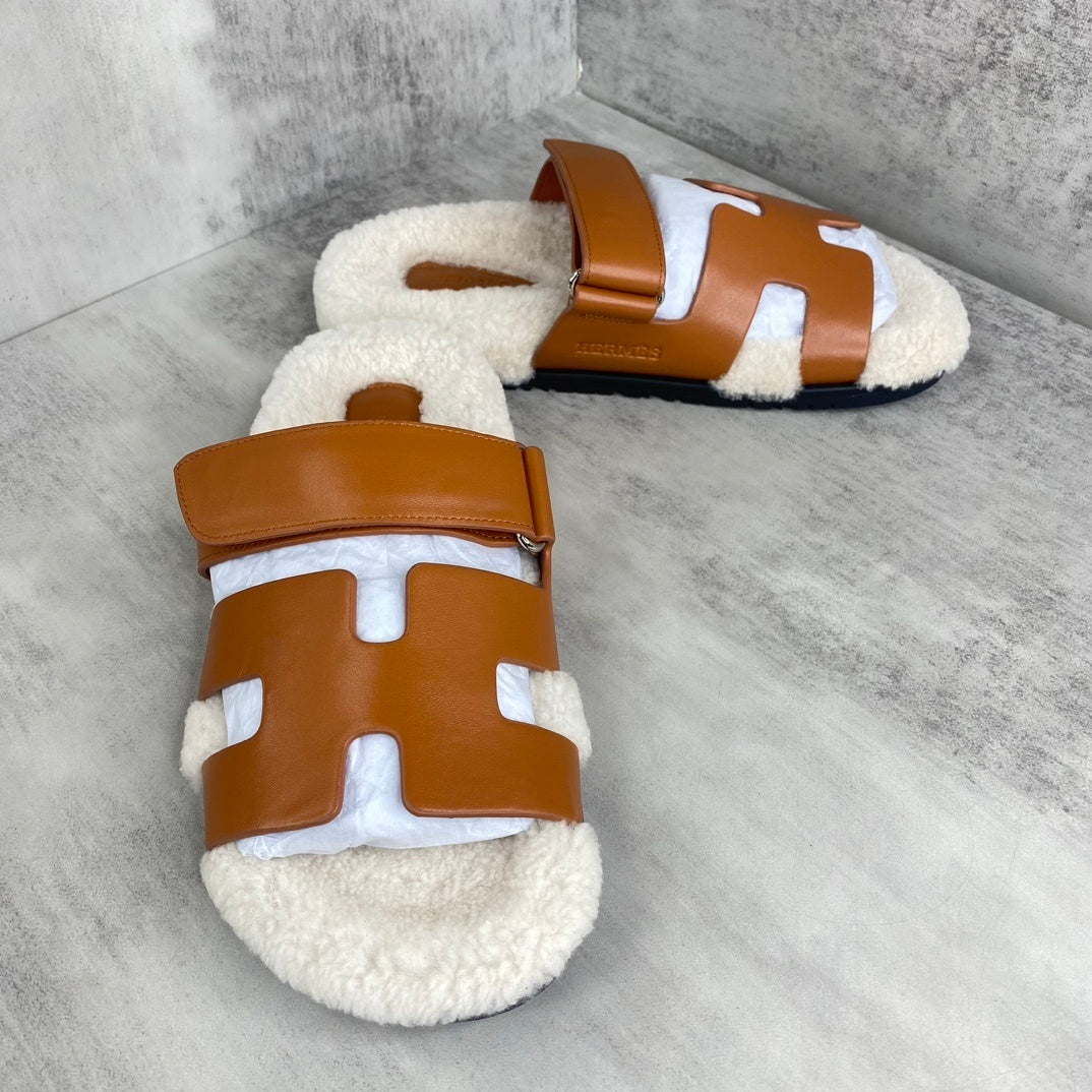 Hermes Chypre Sandals "Brown"