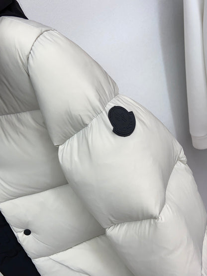 Moncler Madeira Hooded Down Jacket "White-Black"