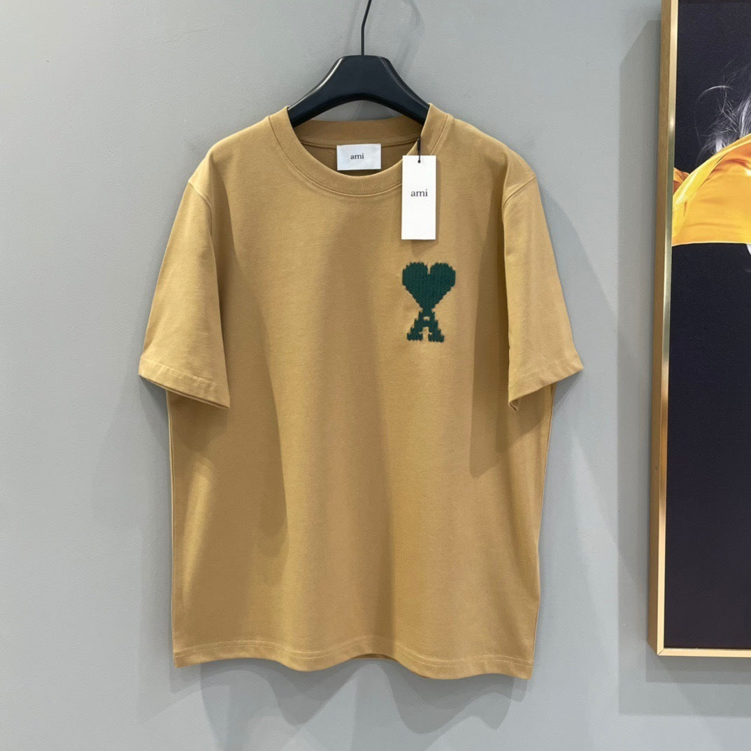 Ami Paris T-Shirt "Beige-Green"