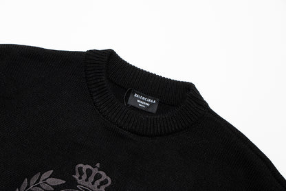 Balenciaga BB Laurel Crown Sweater "Black"