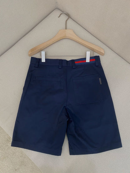 Gucci Compact Cotton Twill Shorts "Navy"