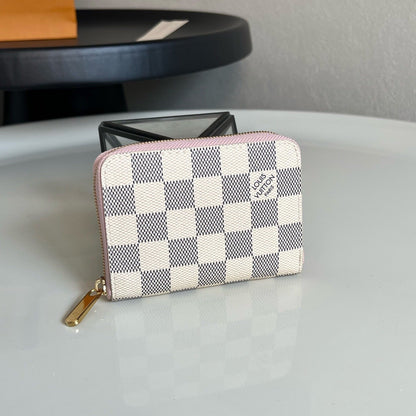 Louis Vuitton Zippy Coin Purse "Damier Azur"