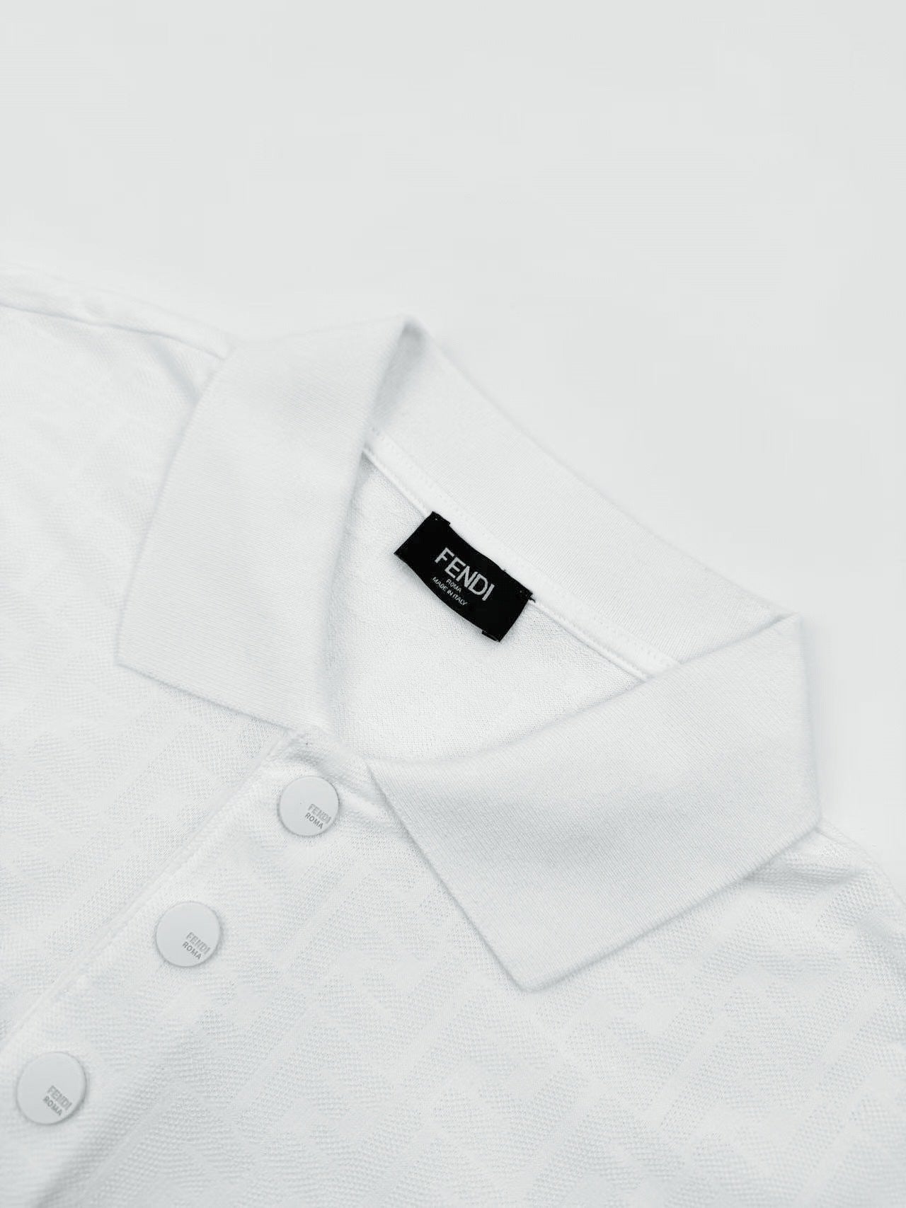 Fendi FF Monogram Polo T-Shirt "White"