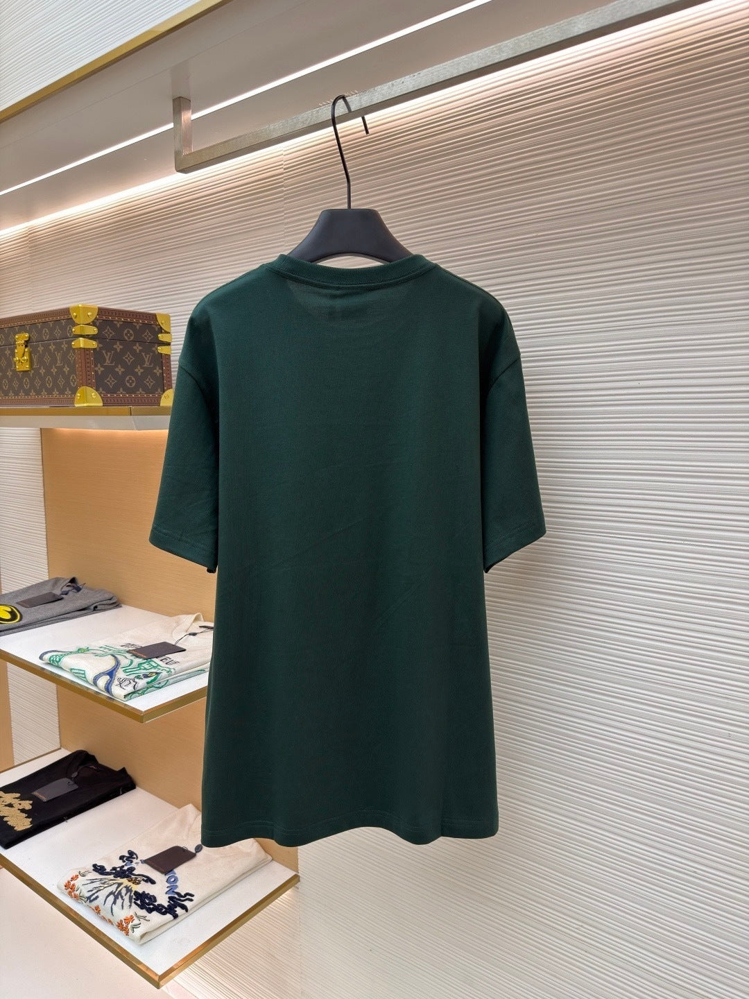 Dior T-Shirt with Dior Embroidery "Green Cotton Jersey"