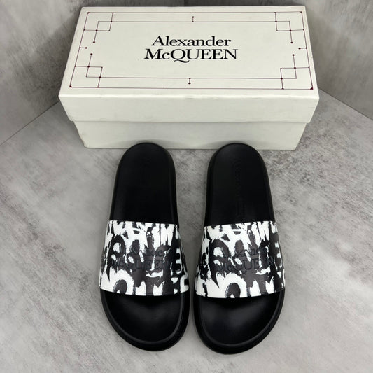 Alexander McQueen Slides "Black-White"