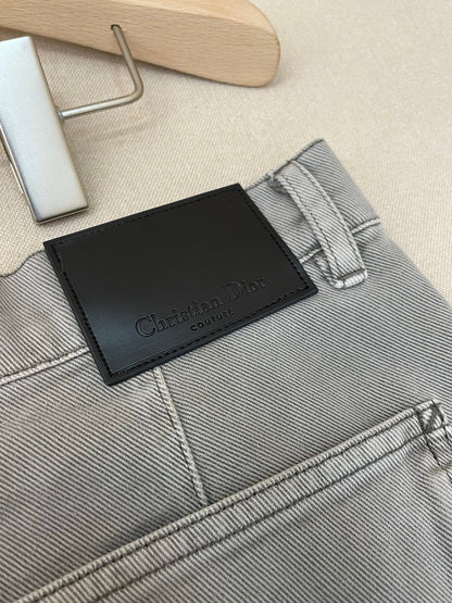 Dior Cannage Carpenter Jeans "Gray Cotton Twill"
