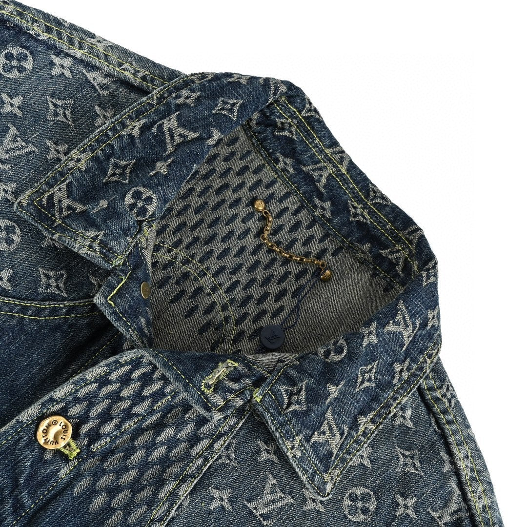 Louis Vuitton Graphic Print Denim Jacket