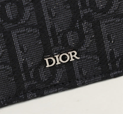 Dior Bifold Wallet Black Dior Oblique Jacquard