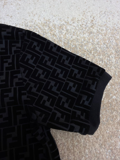Fendi FF Monogram Polo T-Shirt "Black"
