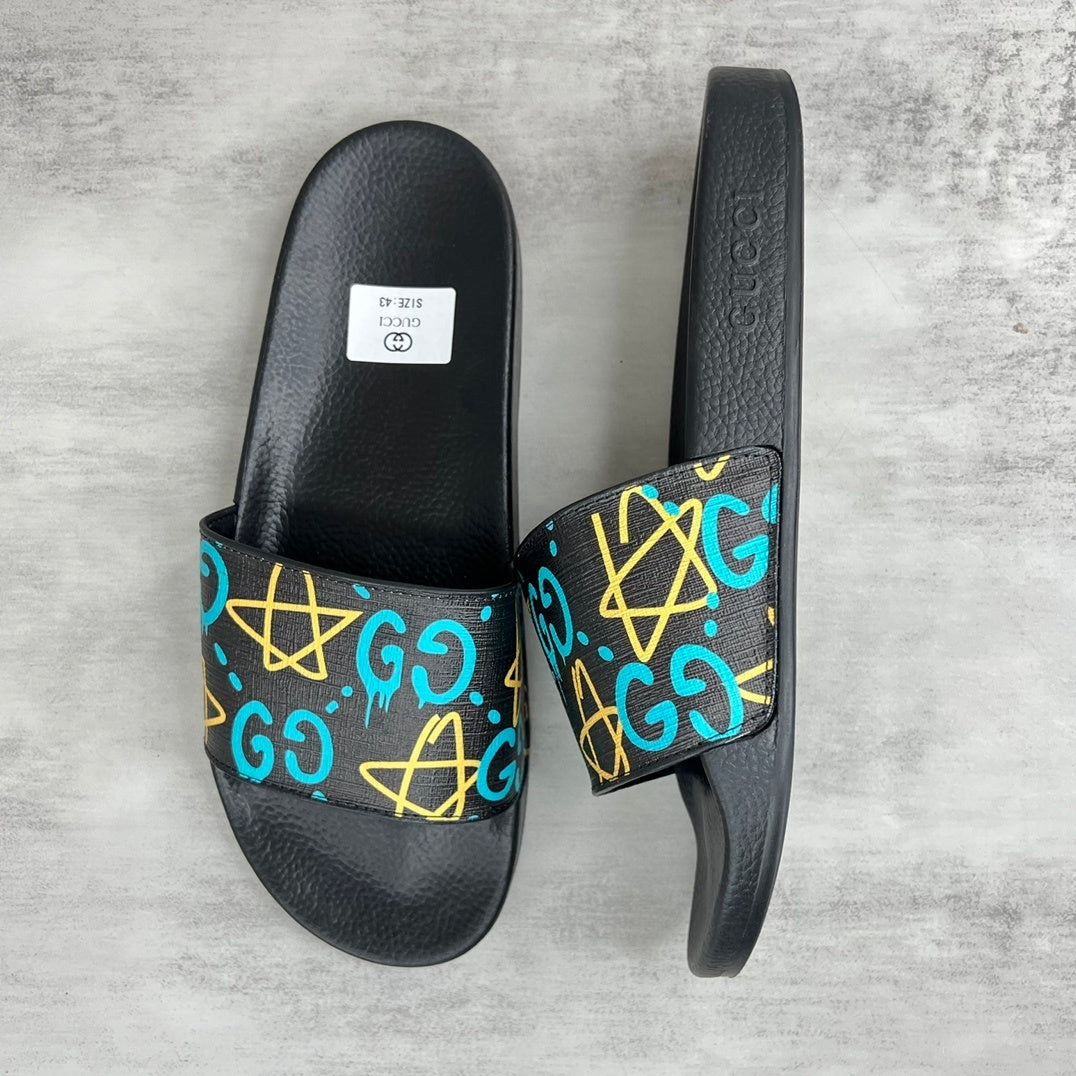 Gucci Ghost Slides "Star Print Black"