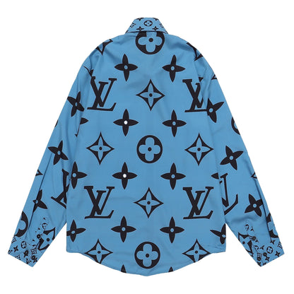 Louis Vuitton Giant Monogram Shirt "Blue-Black"