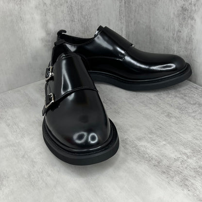 Dior Leather Double Monk Strap "Black"