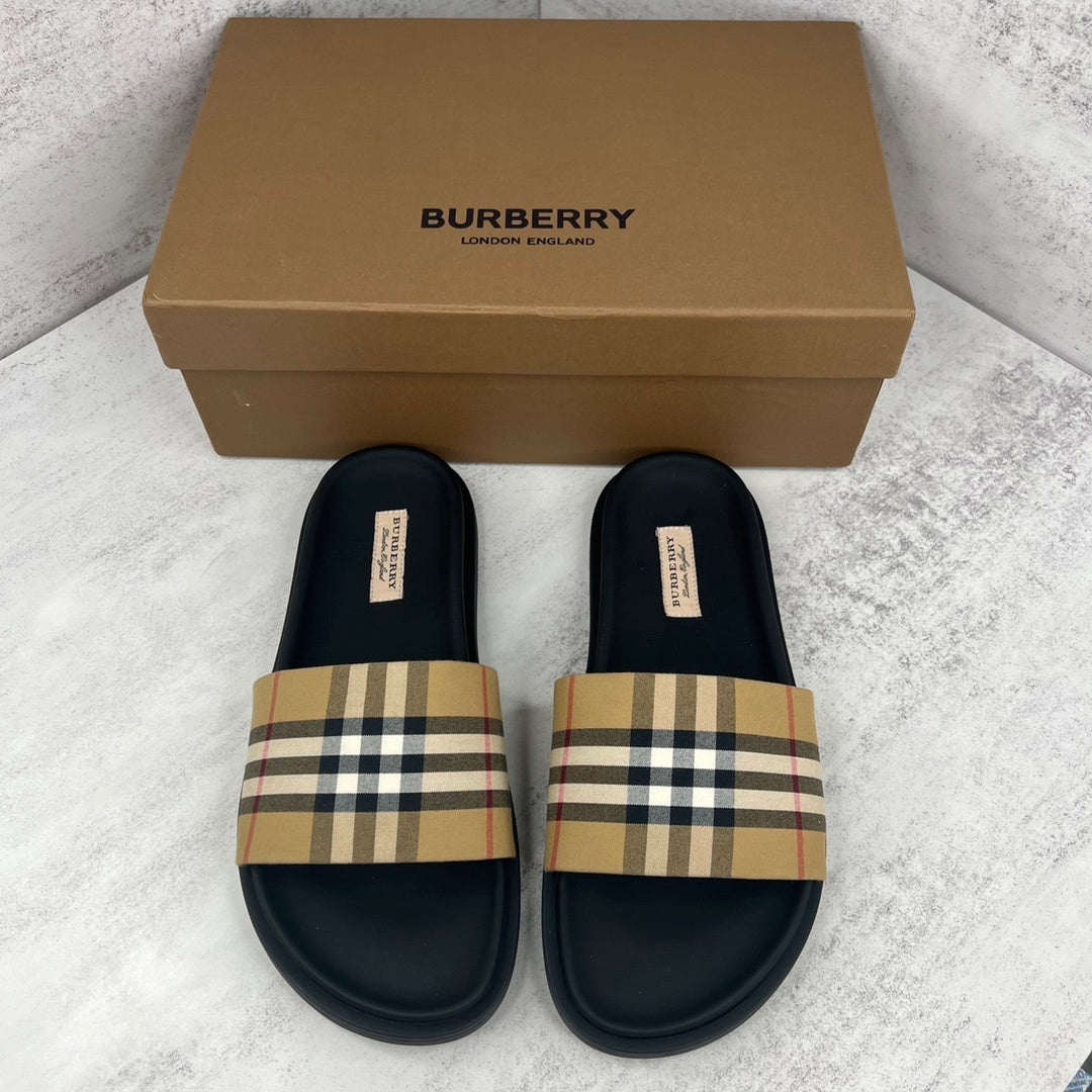 Burberry Slides "Beige-Black"