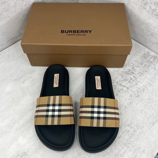 Burberry Slides "Beige-Black"