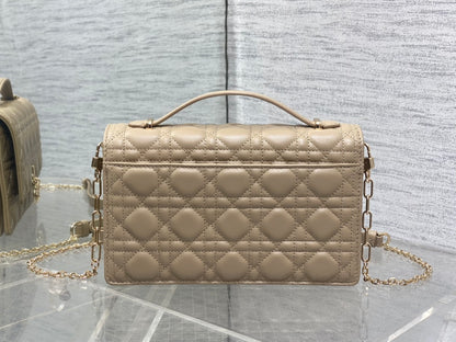 Dior My Dior Mini Bag "Powder Beige Cannage Lambskin"