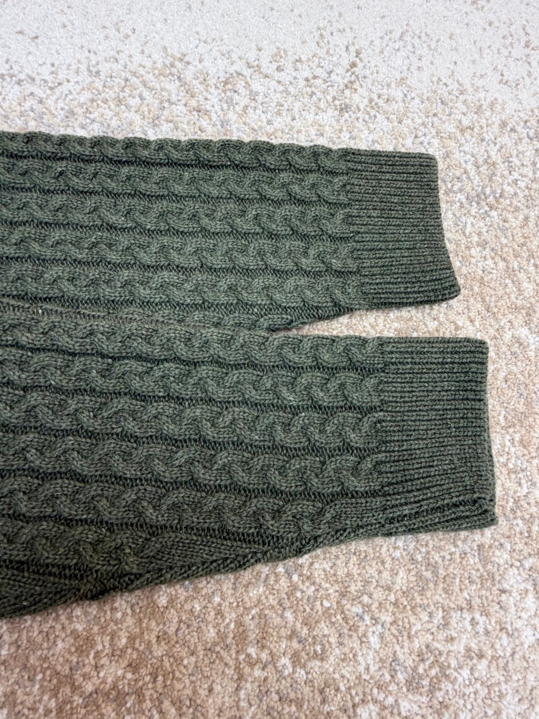 Loewe Cable Knitted Anagram Sweater "Green"
