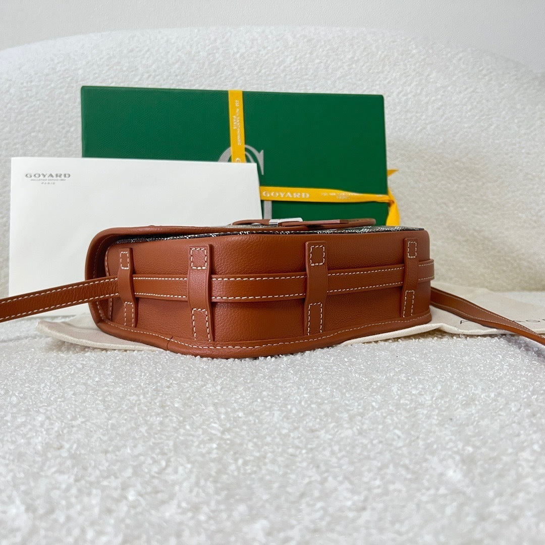 Goyard Belvedere PM Leather Handbag