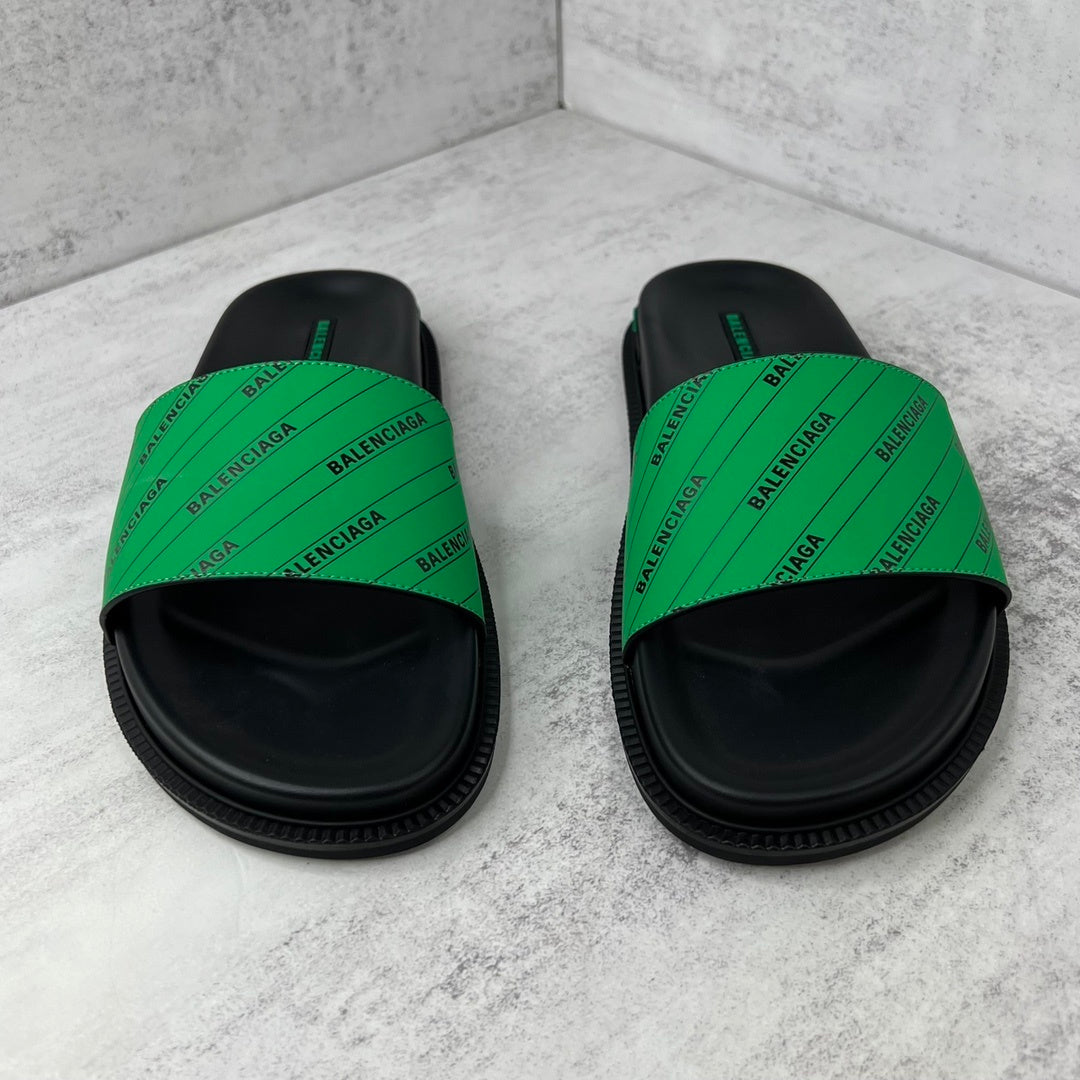 Balenciaga Slides "Black-Green"