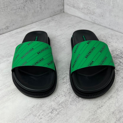 Balenciaga Slides "Black-Green"