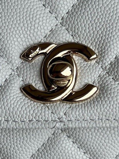 Chanel Cavier Leather Large Flap Bag With Top Handle