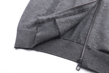 Louis Vuitton LVSE Inside-Out Zipped Through Cashmere Cardigan "Grey"