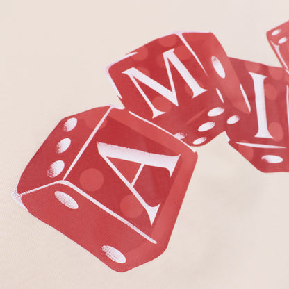 Amiri Dice Logo Print "Beige-Red"