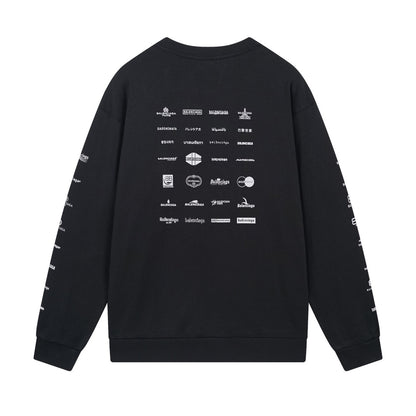 Balenciaga Archive Multi Logo Sweatshirt "Black-White"