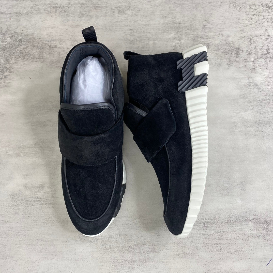 Hermes H "Black-White Suede"