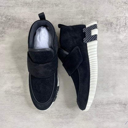 Hermes H "Black-White Suede"