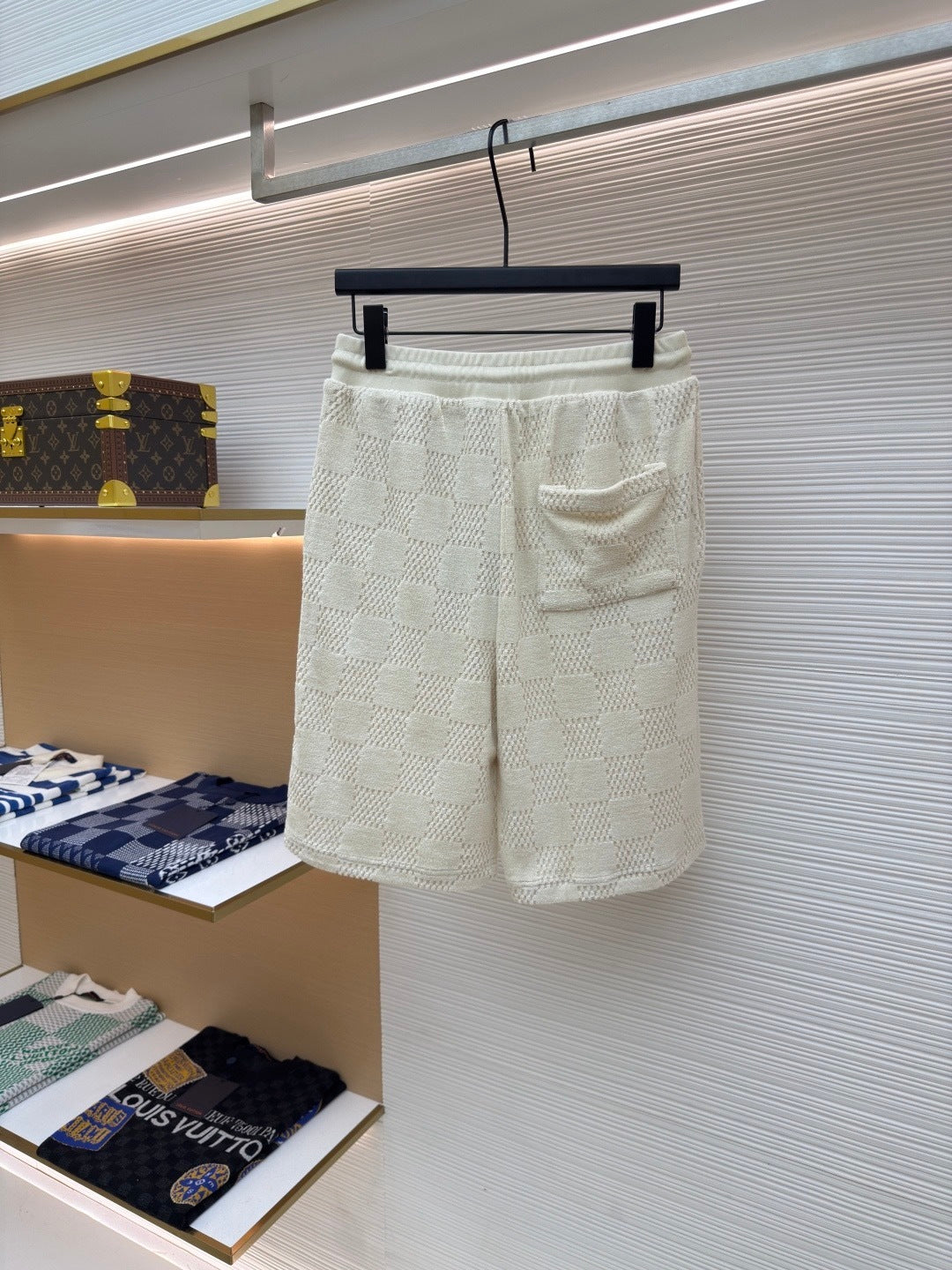 Louis Vuitton Damier French Terry Shorts "Light Beige"