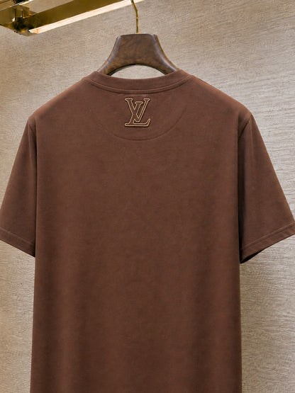 Louis Vuitton Embroidered Signature T-Shirt "Amber Brown"