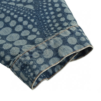 Yayoi Kusama x Louis Vuitton All-Over Pumpkin Brand-Embroidered Denim Jacket