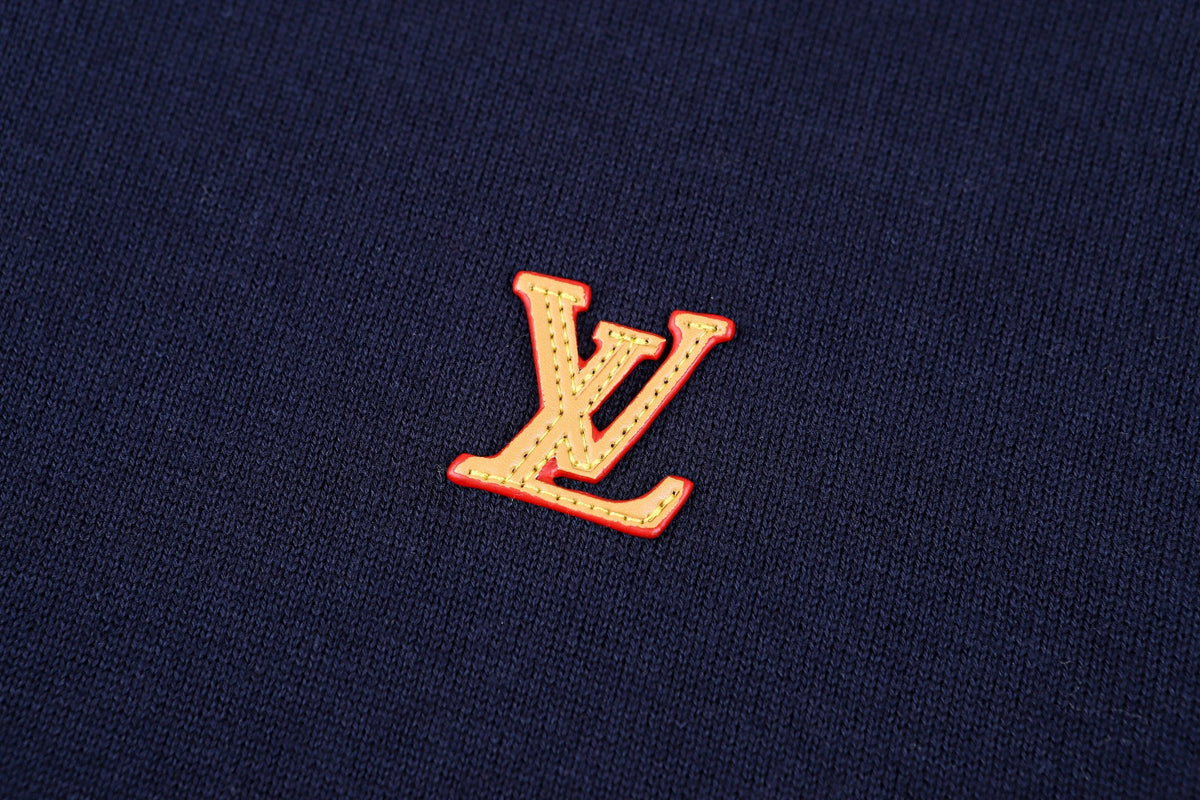Louis Vuitton Short-Sleeved Crewneck With Signature "Deep Navy"